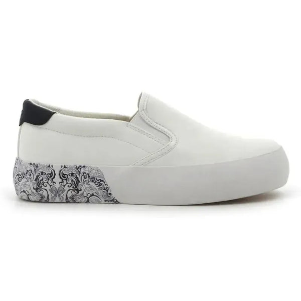 Pierre Cardin Paisley 2 Slip On Sneaker - White/Navy