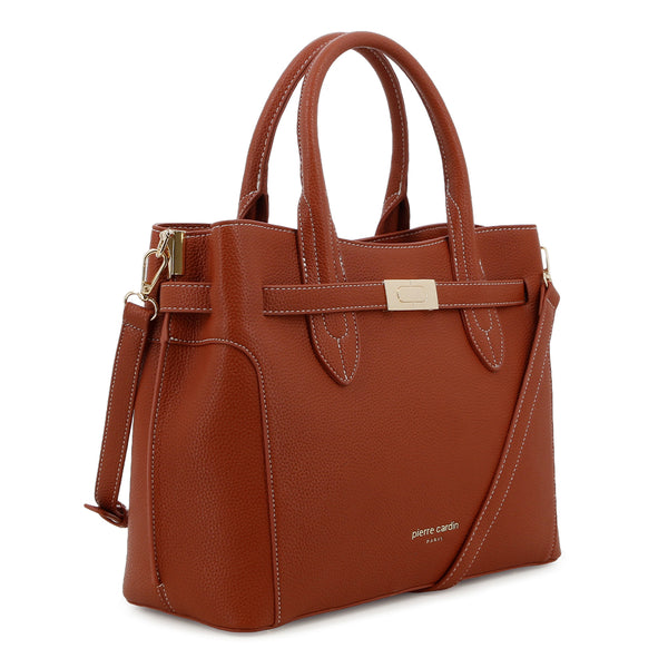 Pierre Cardin Phillipa Satchel Bag - Tan