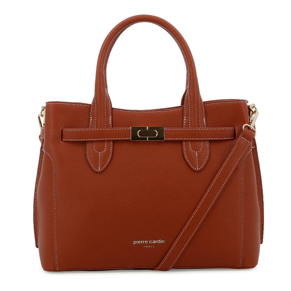 Pierre Cardin Phillipa Satchel Bag - Tan