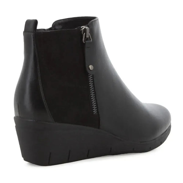 Pierre Cardin Polyana Wedge Ankle Bootie - Black