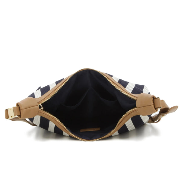 Pierre Cardin Rafiya Crossbody Bag - Navy/White