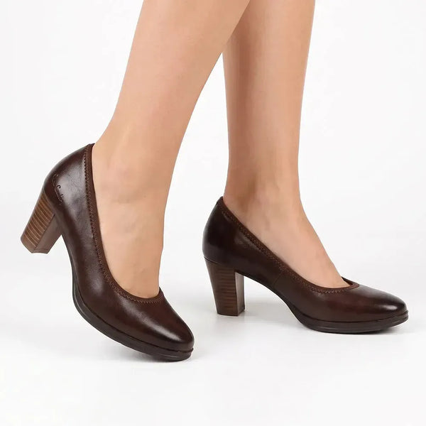 Pierre Cardin Round Toe Court - Brown
