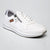 Pierre Cardin Sadie Side Zip Lace Up Sneaker - White-Pierre Cardin-Buy shoes online