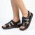 Pierre Cardin Satin 2 Sandals - Black