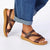 Pierre Cardin Satin Flat Sandal - Brown