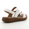 Pierre Cardin Satin Flat Sandal - White