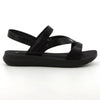 Pierre Cardin Satin Flat Sandals - Black