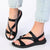 Pierre Cardin Satin Flat Sandals - Black
