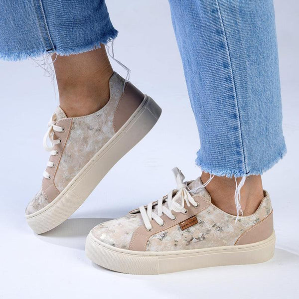 Pierre Cardin Scarlett Printed Sneaker - Beige-Pierre Cardin-Buy shoes online