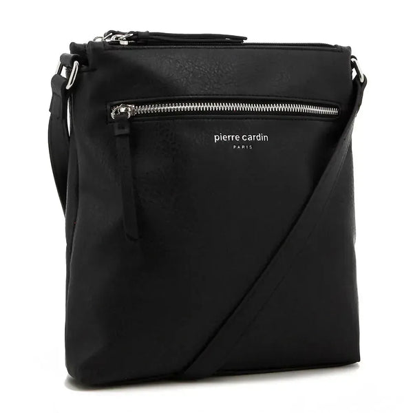 Pierre Cardin Serena Double Compartment Crossbody Bag - Black