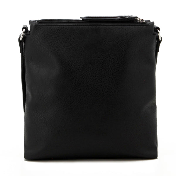 Pierre Cardin Serena Double Compartment Crossbody Bag - Black