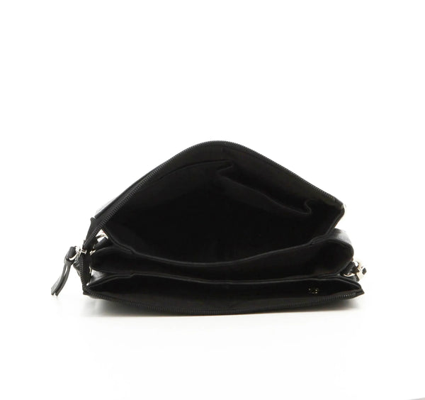 Pierre Cardin Serena Pouch Crossbody Bag - Black