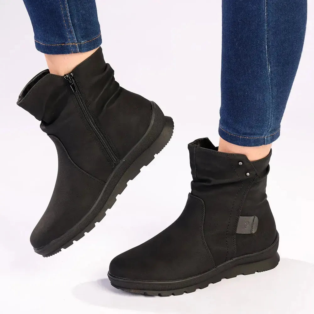 Pierre Cardin Seval Short Bootie - Black | Shoe Box Online Store