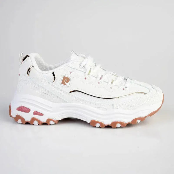 Pierre Cardin Sirene 3 Lace Up Sneaker- White/Rose Gold