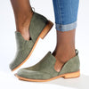 Pierre Cardin Slip On Boot With Cut Out Detail - Olive-Pierre Cardin-Buy shoes online