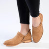 Pierre Cardin Slip On Boot With Plaited Detail - Tan-Pierre Cardin-Buy shoes online