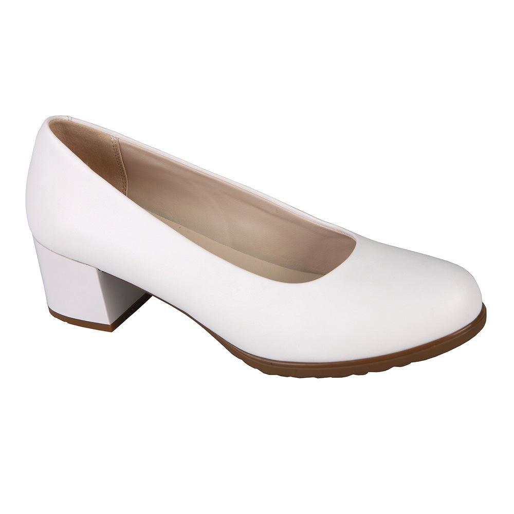 Pierre Cardin Sophie Block Heel - White | Shoe Box Online Store