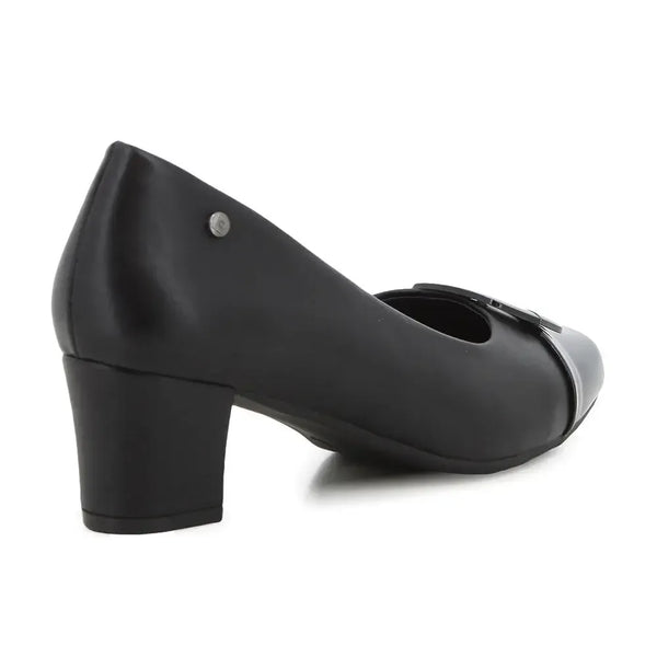 Pierre Cardin Square Patent Toepiece Court - Black