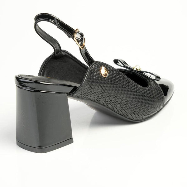 Pierre Cardin Square Toe Slingback - Black-Pierre Cardin-Buy shoes online