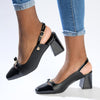 Pierre Cardin Square Toe Slingback - Black-Pierre Cardin-Buy shoes online