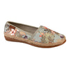 Pierre Cardin St Tropez Espadrille Slip On - Olive Floral-Pierre Cardin-Buy shoes online