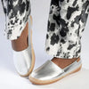 Pierre Cardin St Tropez Espadrille Slip On - Silver
