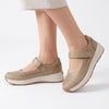 Pierre Cardin Velcro Strap Flat - Beige