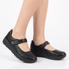 Pierre Cardin Velcro Strap Flat - Black