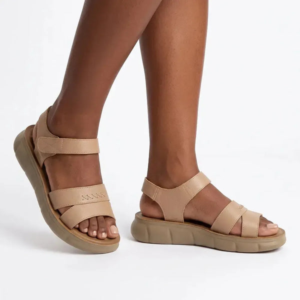 Pierre Cardin Velcro Strappy Sandal - Nude
