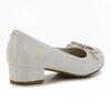Pierre Cardin Viera Block Heel Court - White