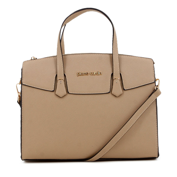 Pierre Cardin Vivian Structured Satchel - Beige