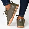 Pierre Cardin Wembi 2 Ladies Lace Up Sneaker - Olive