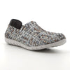 Rock Spring Arbatax Woven Elasticated Slip On - Pewter Multi-Rock Spring-Buy shoes online