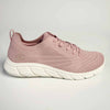 Skechers Bobs B Flex Lace Up Sneaker - Blush Satin-Skechers-Buy shoes online