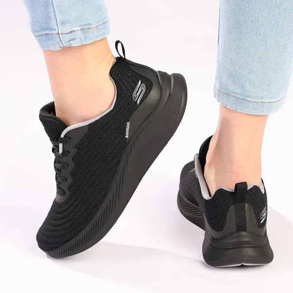 Skechers Bobs Moda Flex Lace Sneaker - Black