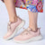 Skechers Bobs Moda Flex Lace Sneaker - Blush Satin