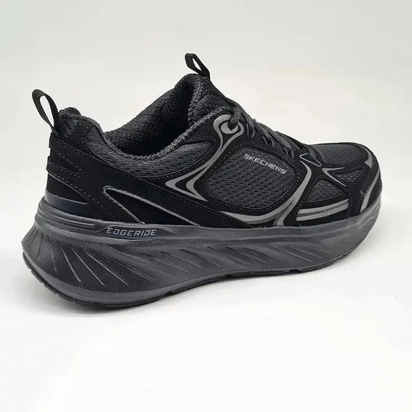 Skechers Edgeride Lace Up Sneaker - Black