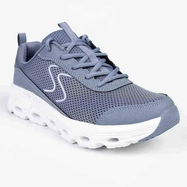 Skechers Glide Step Sneaker - Silver/ Tan