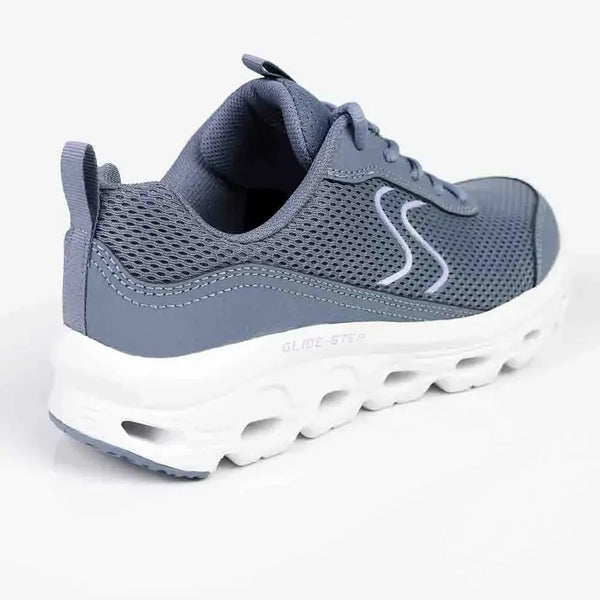 Skechers Glide Step Sneaker - Silver/ Tan