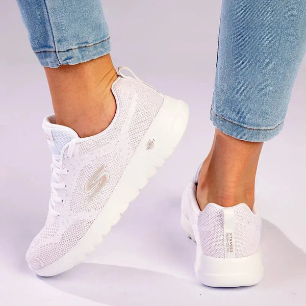 Skechers Go Walk Joy Sneaker - White Rose Gold