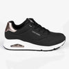 Skechers Uno Lace Up Sneaker - Black