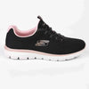Skechers Women Summits Slip-On Sneaker - Black/ Rose