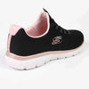 Skechers Women Summits Slip-On Sneaker - Black/ Rose