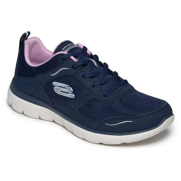 Skechers Womens Summits Sports Sneaker - Navy/Pink