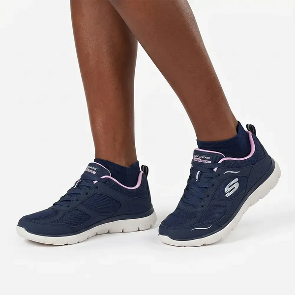 Skechers Womens Summits Sports Sneaker - Navy/Pink