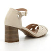 Soft Leni Cross Over Block Heel - Ivory