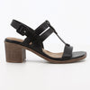 Soft Style Abigail Strappy Heel - Black-Soft Style by Hush Puppies-Buy shoes online