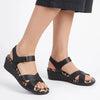 Soft Style By Hush Puppies Atiana Wedge Sandals - Black