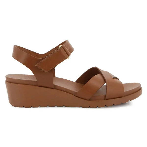 Soft Style By Hush Puppies Atiana Wedge Sandals - Burnish Brown