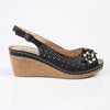 Soft Style By Hush Puppies Coco Wedge Sandal - Black-Soft Style by Hush Puppies-Buy shoes online